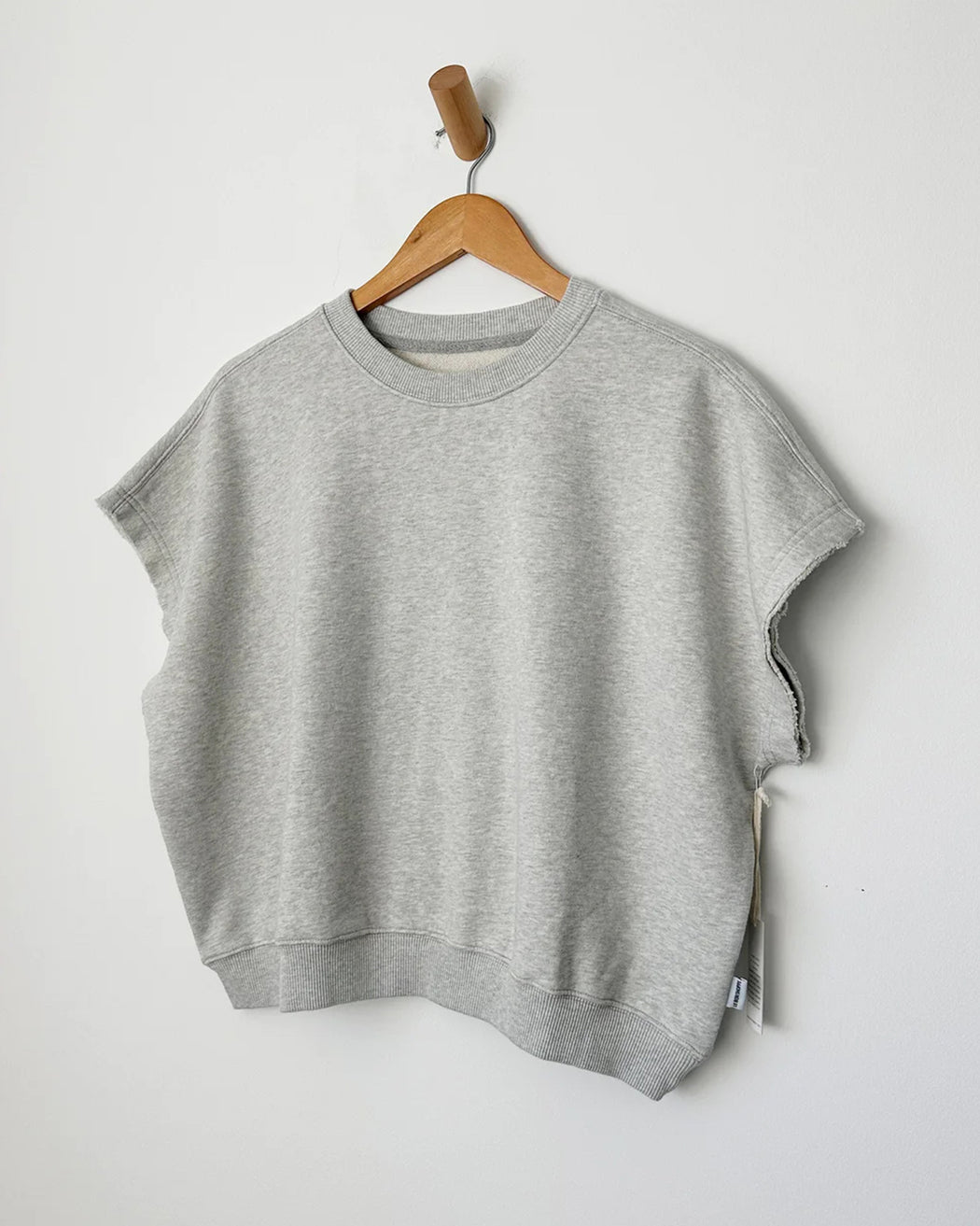 French Terry Sophie Top – Light Heather Grey