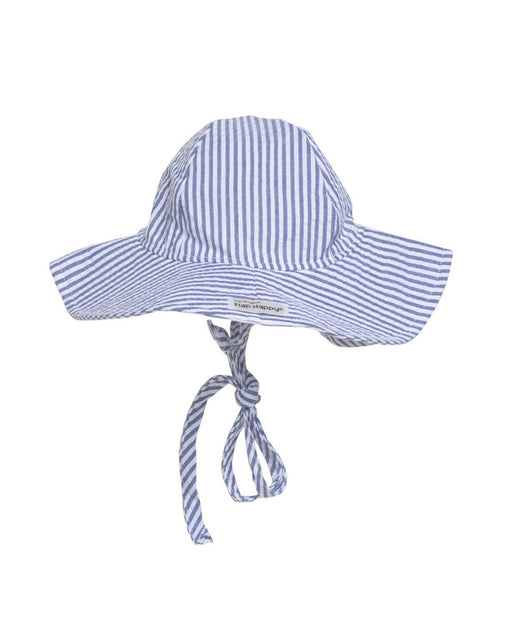 UPF 50+ Floppy Hat – Chambray Stripe Seersucker