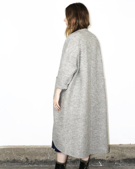 PRIORY:Ro Jacket – Heather Grey Italian Boiled Wool,ANOMIE
