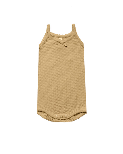 Pointelle Tank Bodysuit – Gold