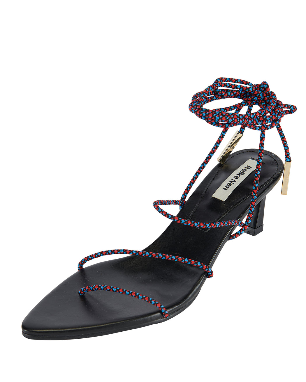 Reike Nen:Odd Pair Sandals – Black, Red, + Blue String,ANOMIE