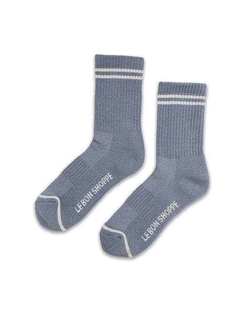 Boyfriend Socks – Blue Grey