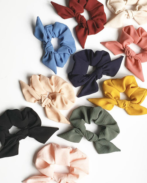 Crepe Chiffon Knot Scrunchie – Assorted Colors