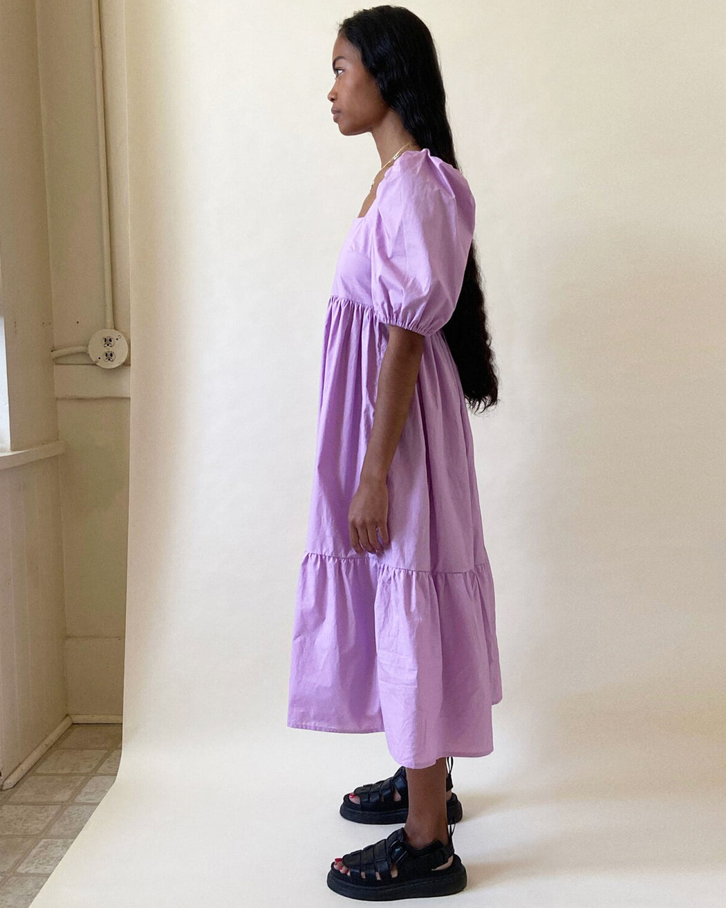 Serenity Puff Sleeve Dress – Lavender