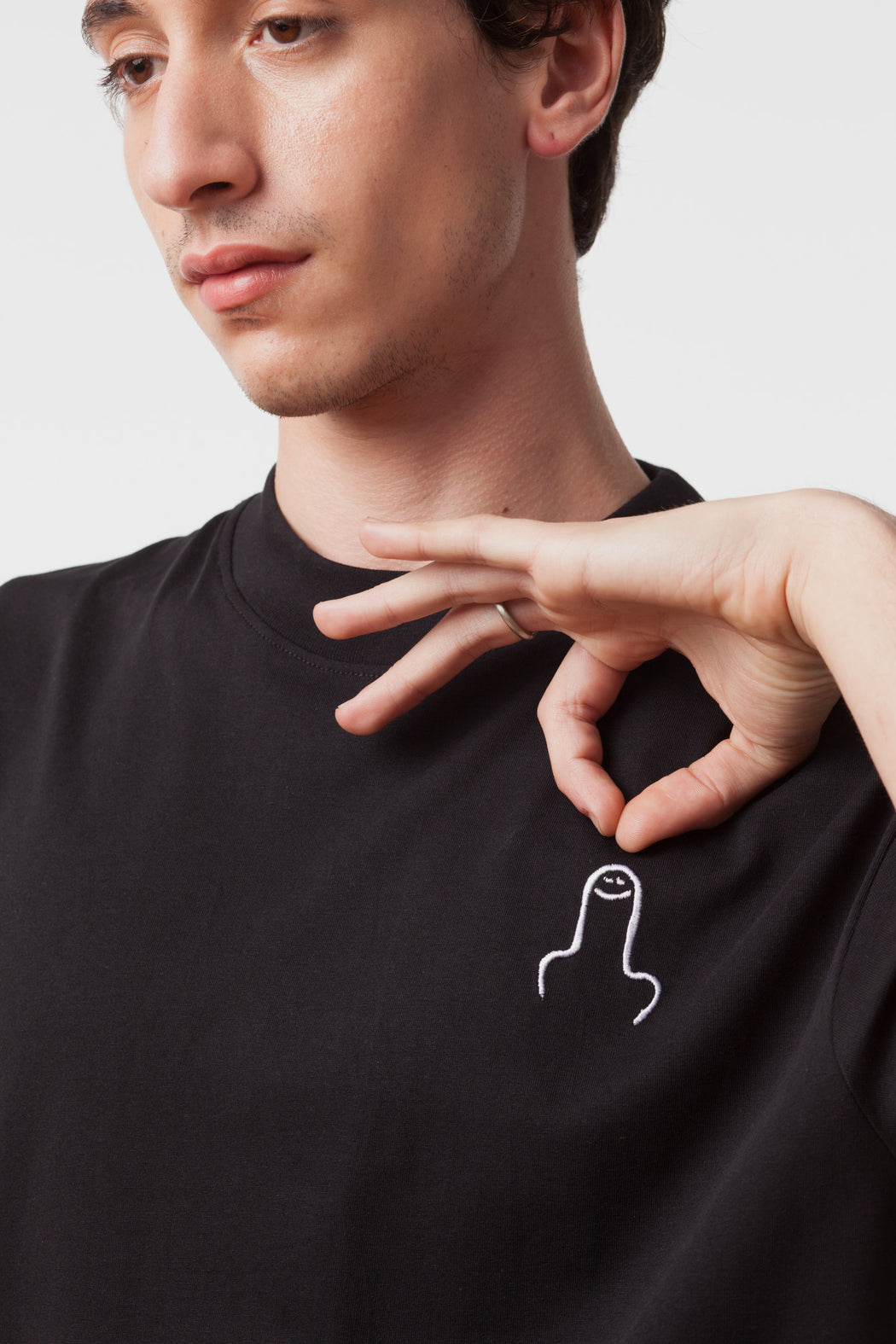 Carne Bollente:The Big D – Embroidered T-Shirt,ANOMIE
