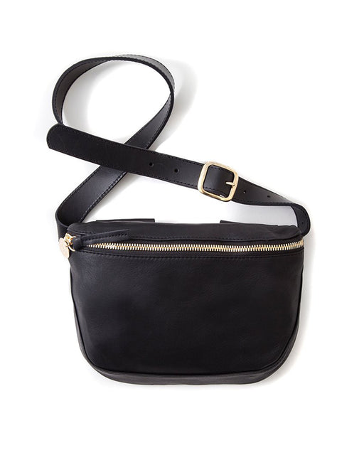 Clare V. Woven Racing Stripe Fanny Pack in Indigo & Cream - Bliss Boutiques