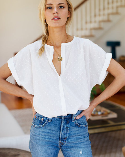 India Button Down – Ivory
