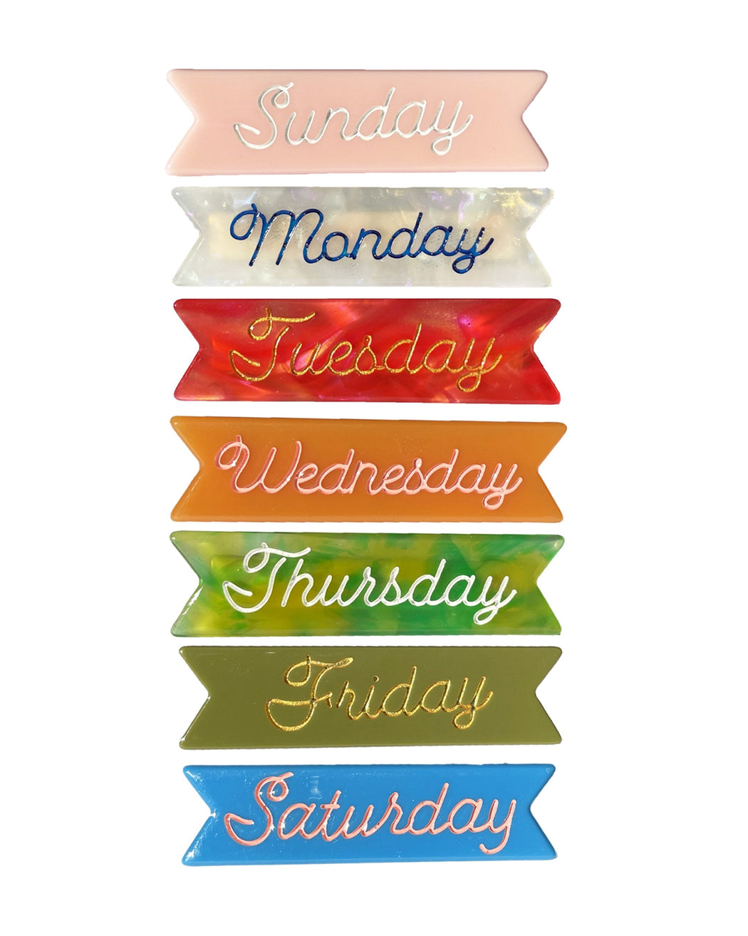 Hair Clip Set – Days of the Week