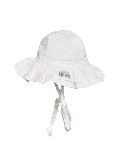 UPF 50+ Double Ruffle Hat – Vanilla Stripe Seersucker