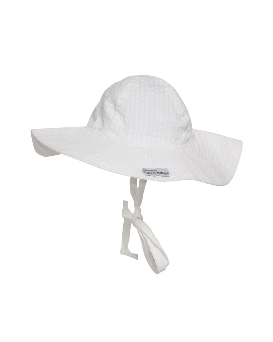 UPF 50+ Floppy Hat – Vanilla Stripe Seersucker