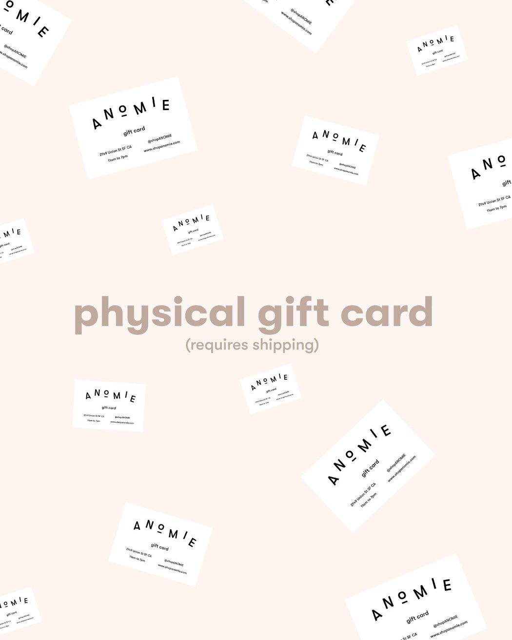 ANOMIE:Physical Gift Card,ANOMIE
