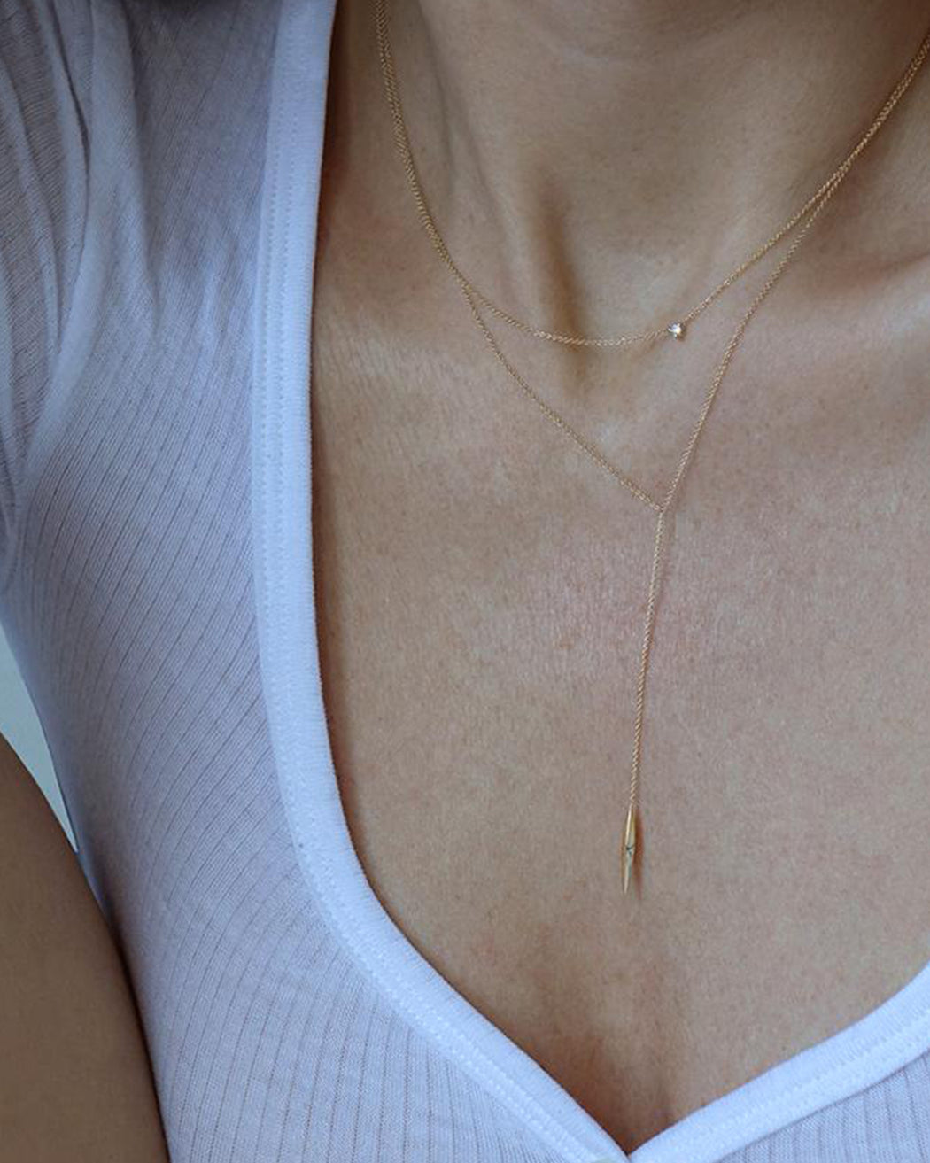 Hayley K.S. Fine Jewelry:Tiny Diamond Chip Necklace,ANOMIE