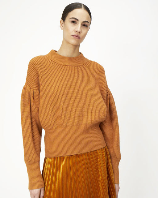 Just Female:Sophie High Neck Knit – Pumpkin Spice,ANOMIE