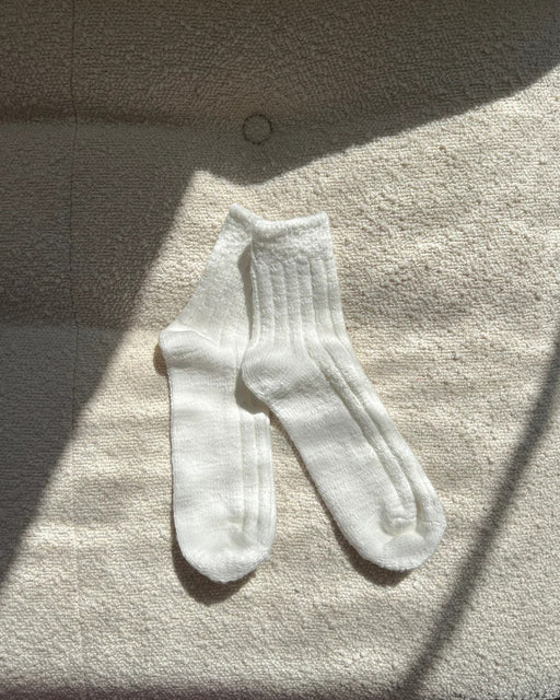Hut Socks – White Linen
