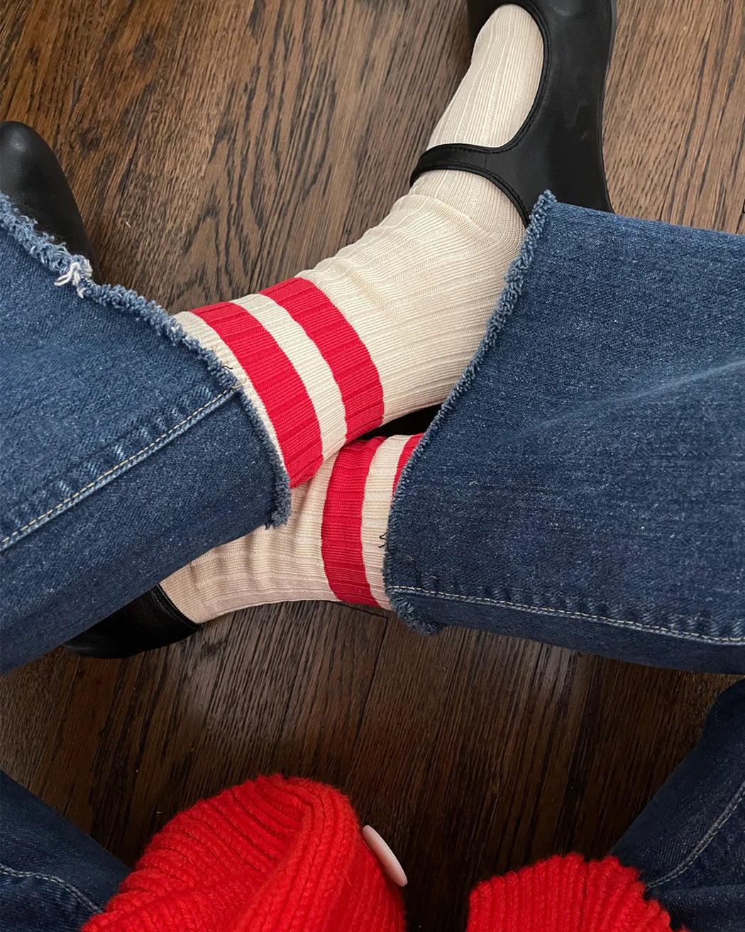 Her Socks – Varsity Red