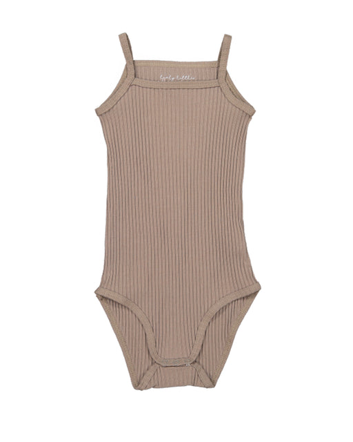 Ribbed Tank Onesie – Taupe