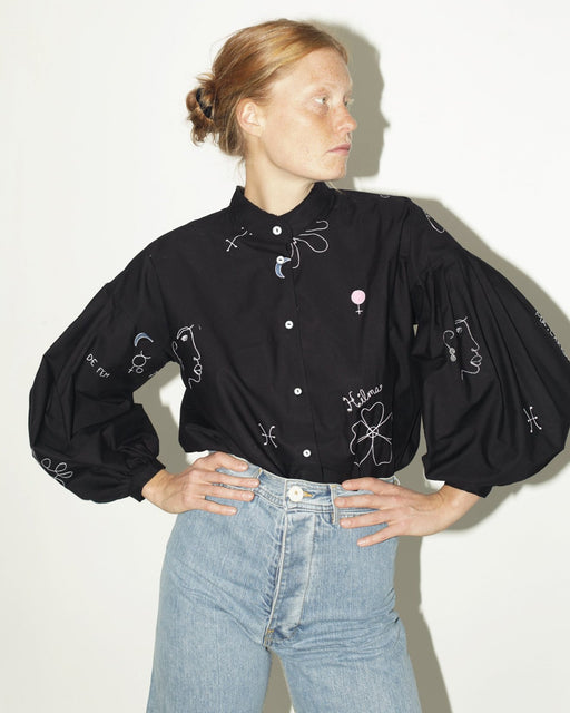 Mr. Larkin:Poppy Shirt – Hilma Embroidery,ANOMIE