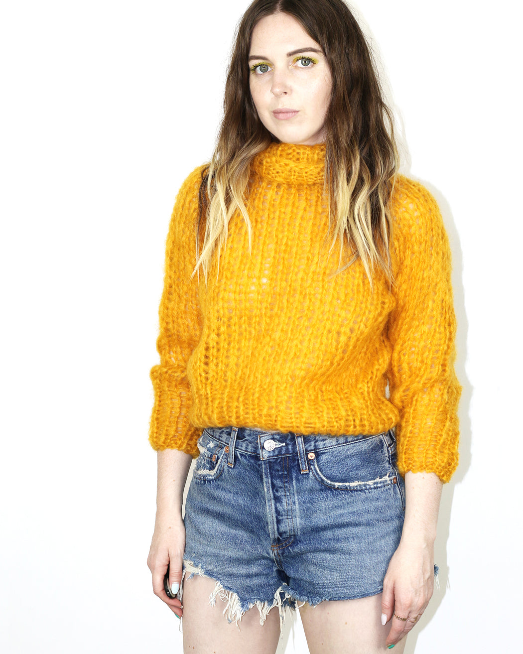 Maiami:Short Turtleneck Sweater,extra-small | SOLD OUT / mustard