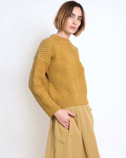 Micaela Greg:Bevel Sweater – Ochre,ANOMIE