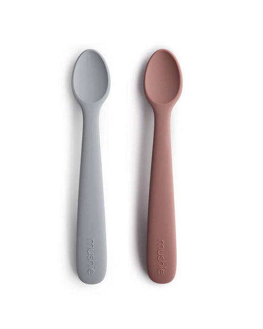 Silicone Feeding Spoons – Stone + Cloudy Mauve
