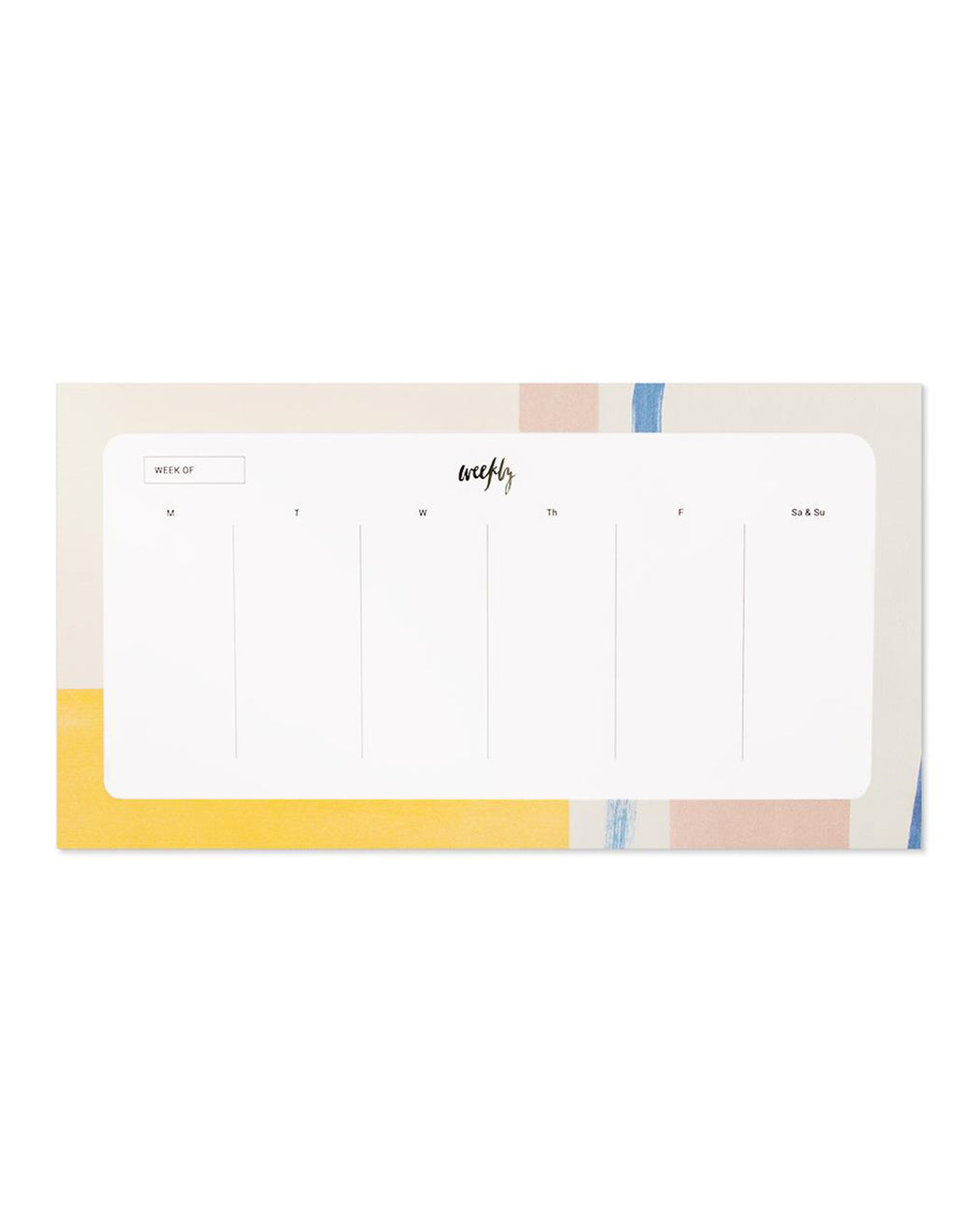 Our Heiday:Weekly Desk Pad – Canary Colorbloc,ANOMIE