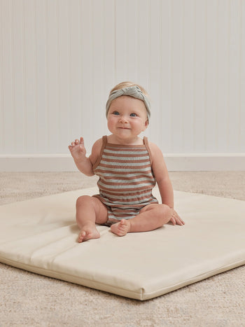 Waffle Cinch Romper – Sienna + Sky Stripe