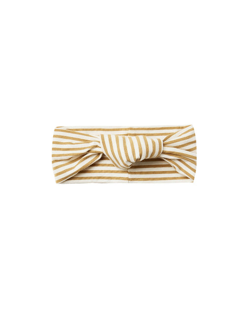 Knotted Headband – Gold Stripe