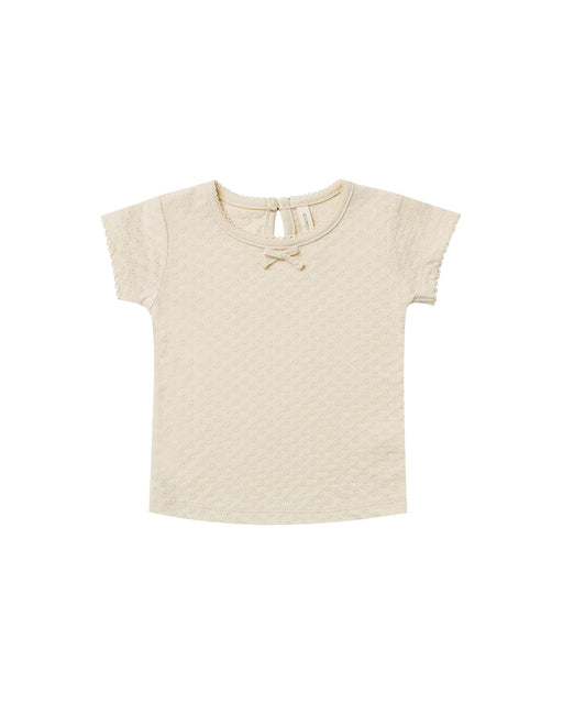 Pointelle Tee – Natural