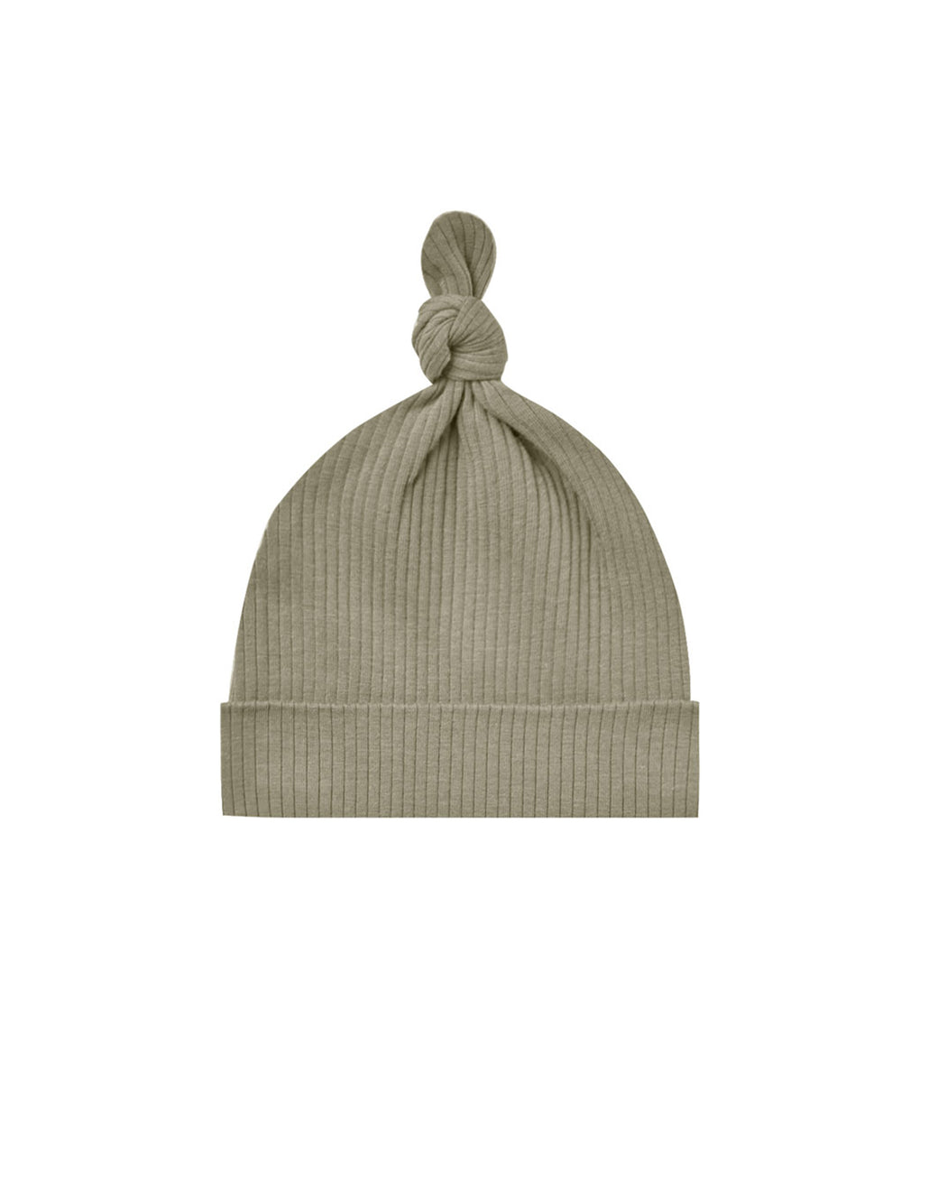 Ribbed Knotted Baby Hat – Fern