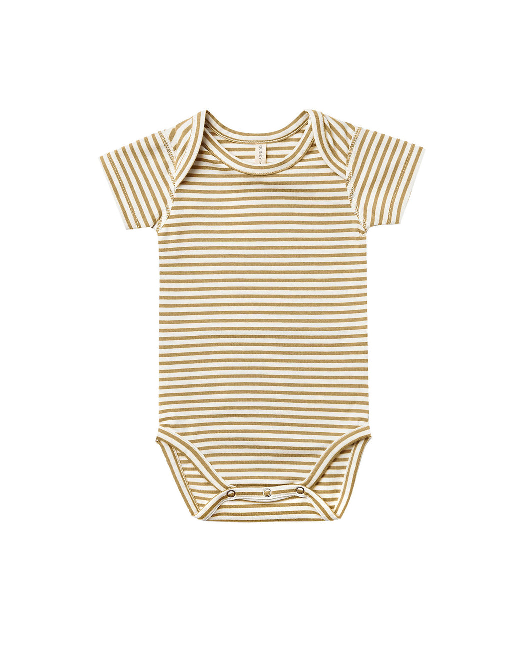 Short Sleeve Bodysuit – Gold Stripe