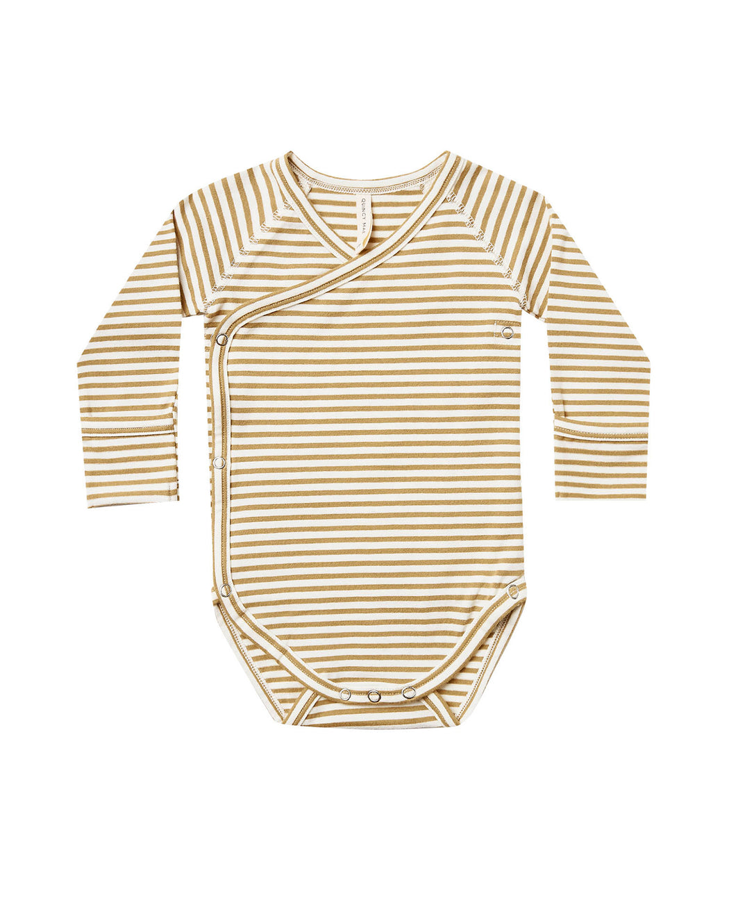 Side Snap Bodysuit – Gold Stripe