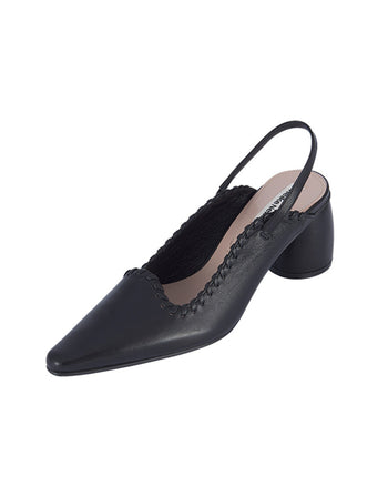 Reike Nen:Curved Middle Slingback – Black,ANOMIE
