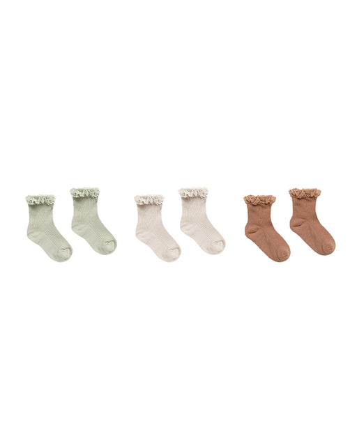 Lace Trim Socks – Set of Three