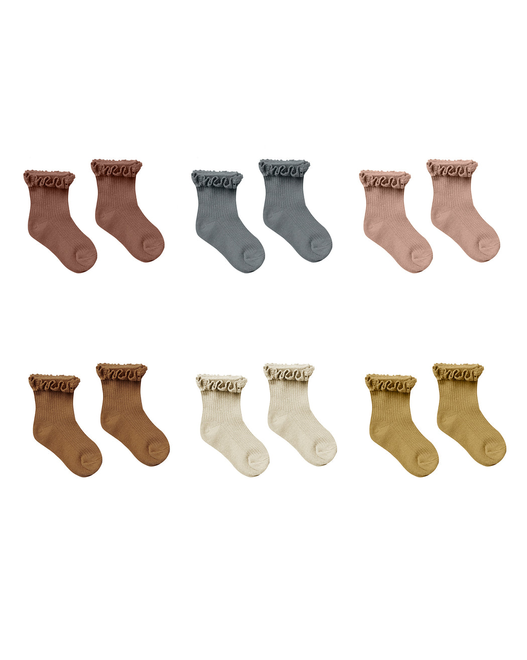 Ruffle Trim Socks – Set of Three