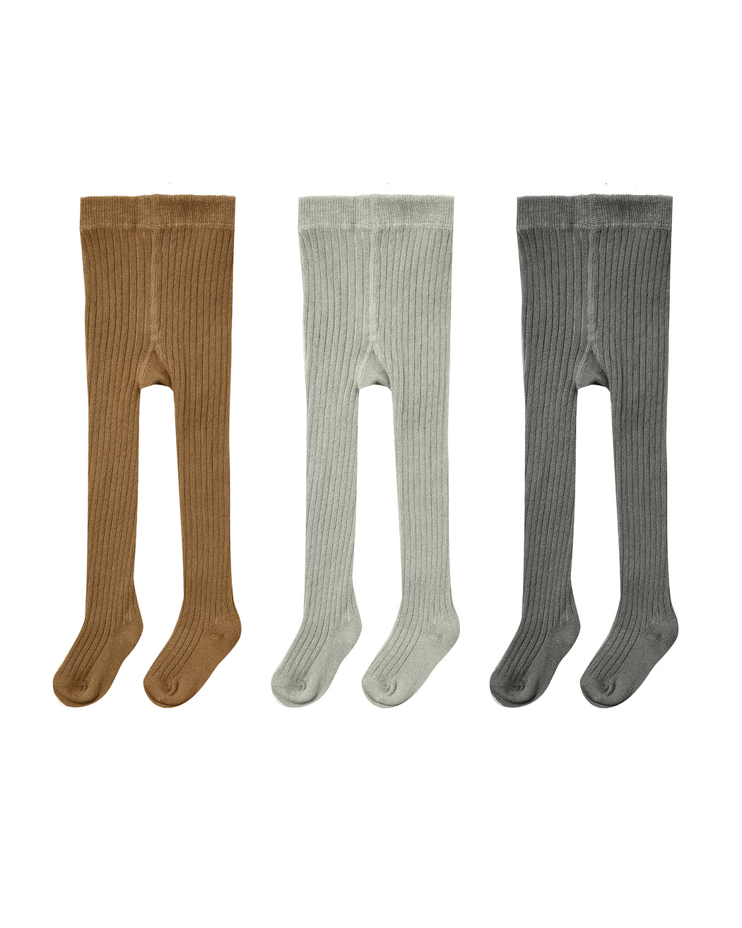 Solid Ribbed Tights – Assorted Sets of Three