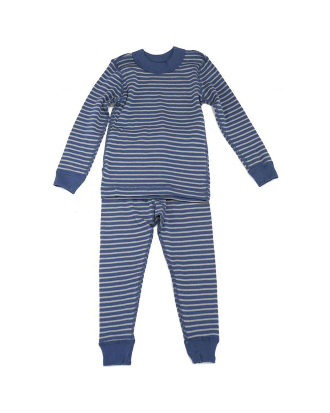 Long Sleeve Pajamas – Blue Gray Stripe