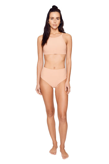 Static Swimwear:vine swim top,nude rib / large | FINAL SALE