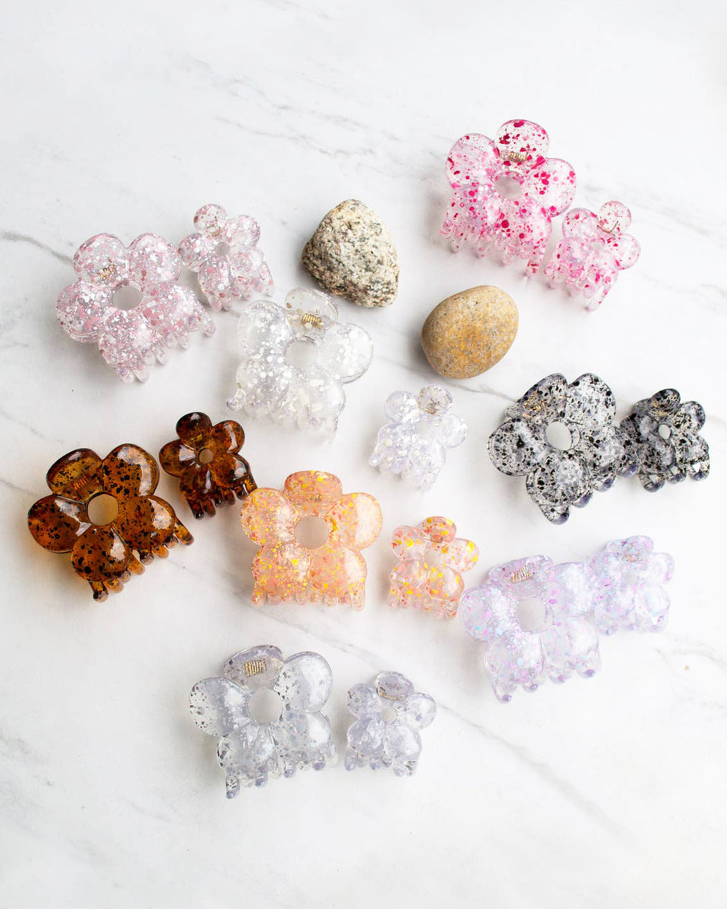 Fleur Confetti Hair Clip Set – Assorted Colors