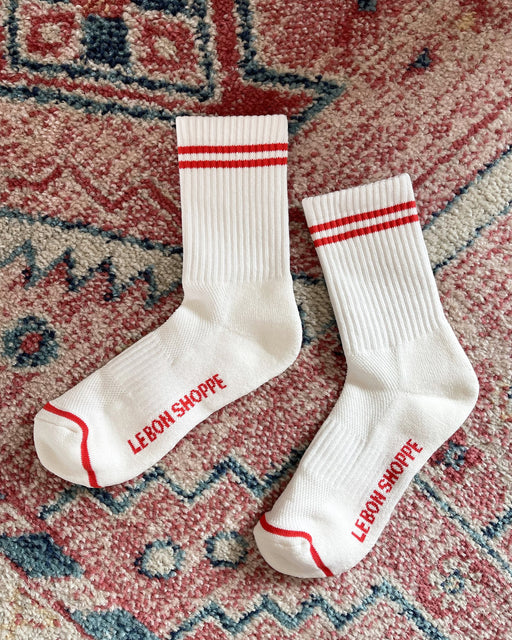 Boyfriend Socks – Clean White